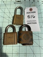 3 Yale UPRR Locks