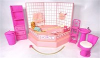 VTG Mattel Pink Bathroom Set & 1960’s Barbie