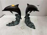 2 Brass Dolphins