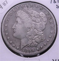 1898 S MORGAN DOLLAR VF