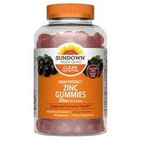 Sundown Naturals High Potency Zinc Gummies, 30 Mg,