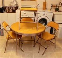 COOEY FIVE PIECE BRIDGE TABLE AND CHAIRS