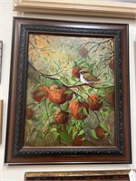 Oil painting, artist signed (small room)