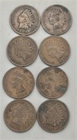 (8) Indian Head Pennies