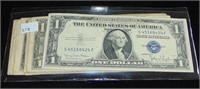 32 $1 Silver Certificates (average circulated).