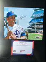 WILLIE MAYS NEW YORK METS SIGNED PHOTO