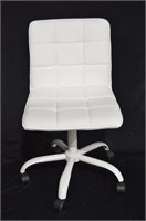 Modern White Task / Desk Chair - Adjust. Height