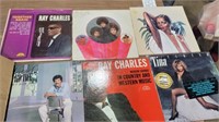 (6) records Ray Charles, Tina turner, Supreme,