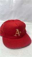 Fuzzy Aâ€™s Baseball SnapBack Red Hat