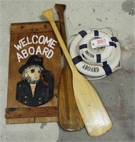 Lot #3897 - (3) Contemporary Welcome Aboard