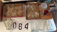 4 Flats of Misc Clear Glass Items