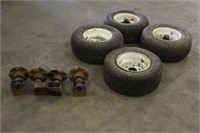 (4) Loadstar 10" Tires w/Rims & (4) Wheel Mounts