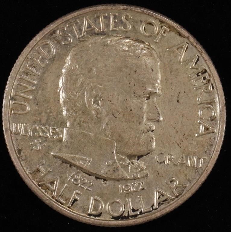 1922 SILVER GRANT W/STAR COMMEM HALF CH OG UNC