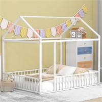Full Size Metal House Bed Playhouse Bed