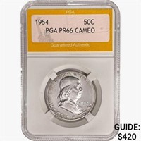 1954 Franklin Half Dollar PGA PR66 Cameo