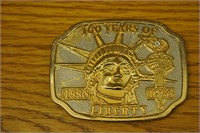 100 years of liberty belt buckle