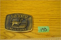 solid brass BTS Tasco riflescope belt buckle