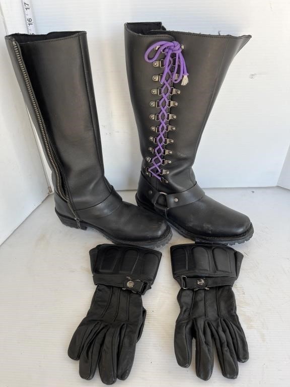 Women’s savage motorcycle boots & M leather