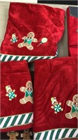 NEW set of 3 gingerbread man bath towels