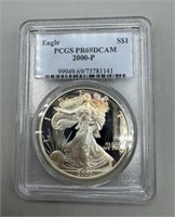 2000-P Proof PCGS PR69DCAM $1 Silver American Eagl