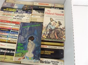 Box of Vintage Dime Novels/Pulp Fiction