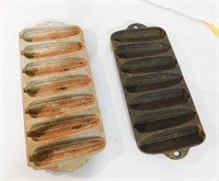 2 Vintage Cast Iron Muffins Molds