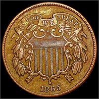 1865 Two Cent Piece NEARLY UNCIRCULATED