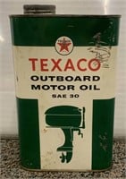 Texaco Outboard Motor Oil Tin