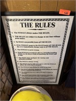 VTG IRISH TEA TOWEL THE RULES (FOR MEN)