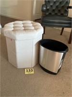 Foot stool / storage
And plastic trash can