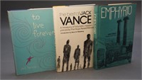 3 Jack Vance books incl: EMPHYRIO, TO LIVE FOREVER