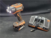 Ridgid brushless drill with battery and charger