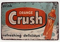 Reproduction Drink Orange Crush Metal Sign
