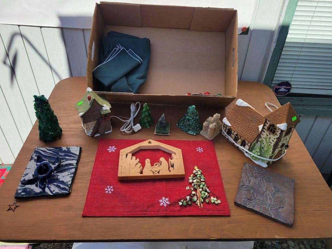Box of Assorted Christmas Decorations
