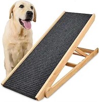 Adjustable Dog Ramp For Bed And Couch, Wooden Pet