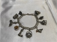 Sterling Charm Bracelet With Charms