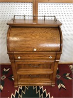 Small Oak Roll Top Desk