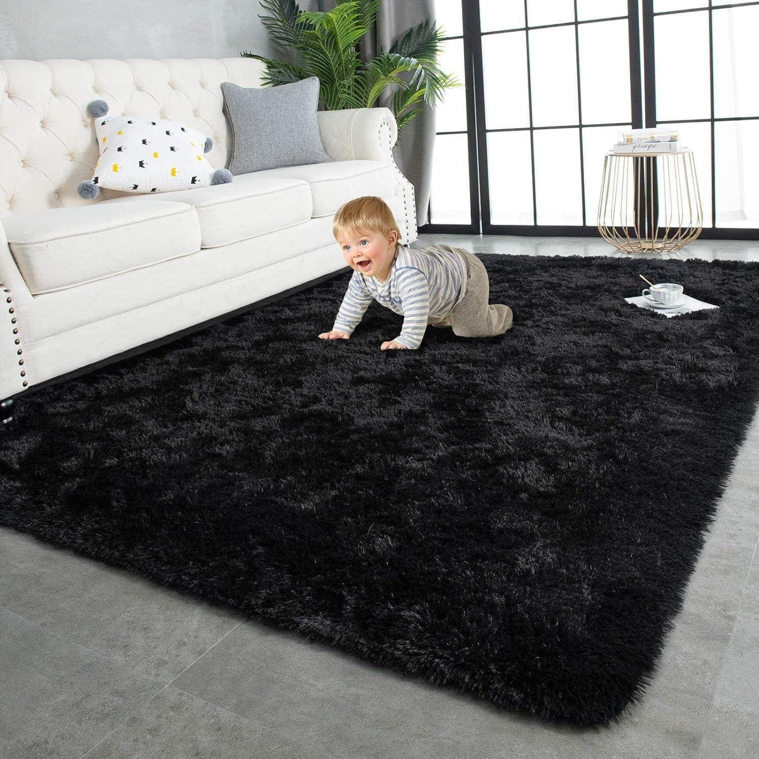 TWINNIS Super Soft Shaggy Rug Fluffy Carpet, 6x9'