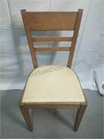 Antique Wood Chair 33" tall and seat 17" wide