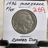 1936 BUFFALO NICKEL ROTATED DIES