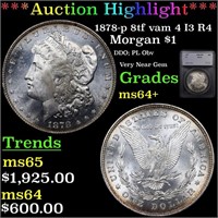 *Highlight* 1878-p 8tf vam 4 I3 R4 Morgan $1 Grade