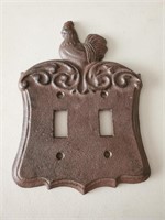 Cast Iron Chicken Double Switch Light Cover