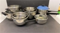 Large lot of pots and mixing bowls