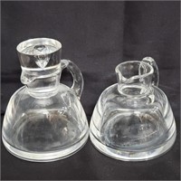 Pair of Steuben crystal cruets