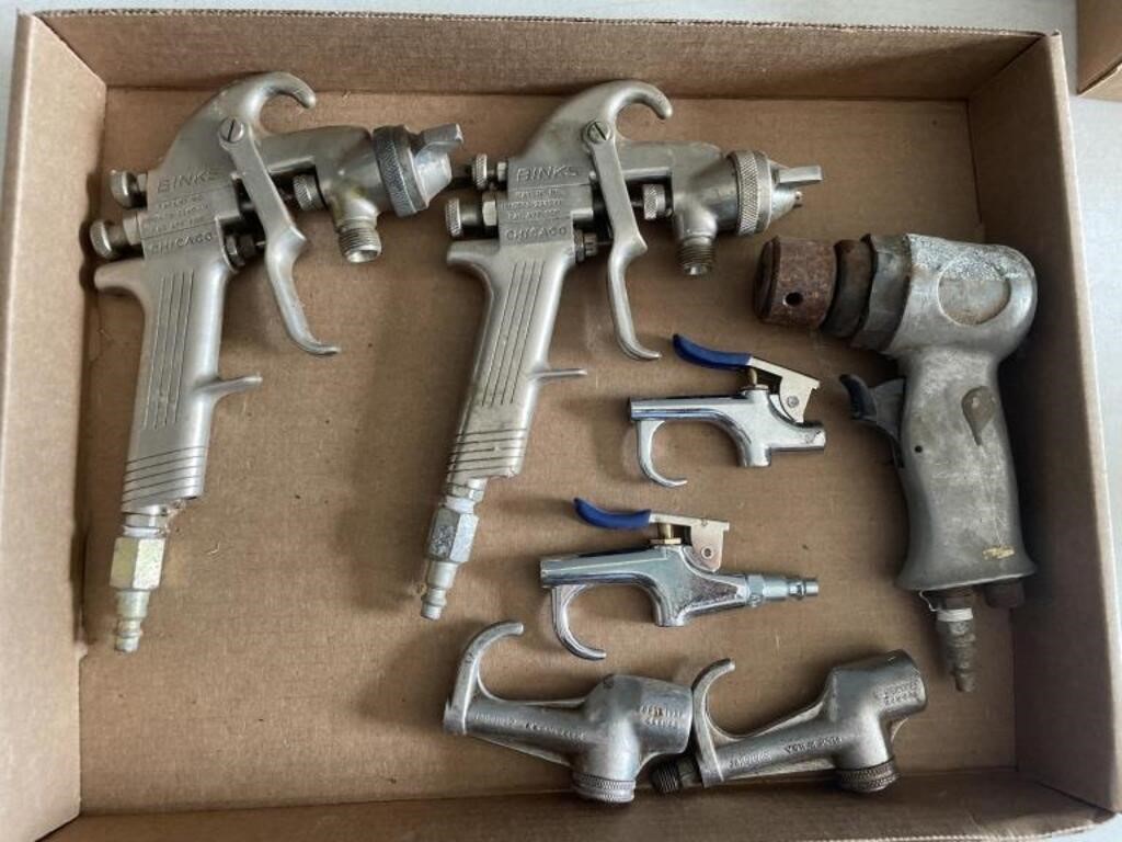 Two Binks Spray Guns, Pressure Nozzles etc.