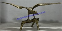 Vintage Brass Eagle Wingspan On Branch Statue