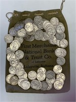 100 - silver half dollar coins in Lafayette IN bag