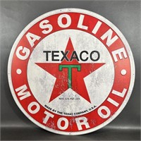 36" Texaco Gasoline/ Motor Oil Embossed Sign NEW