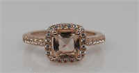 Morganite & Diamonds Ring