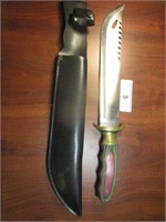 Colorful Wood Handled Knife with Sheath